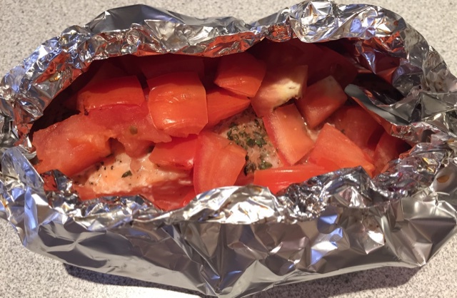 锡纸烤三文鱼  （Salmon Baked in Foil）