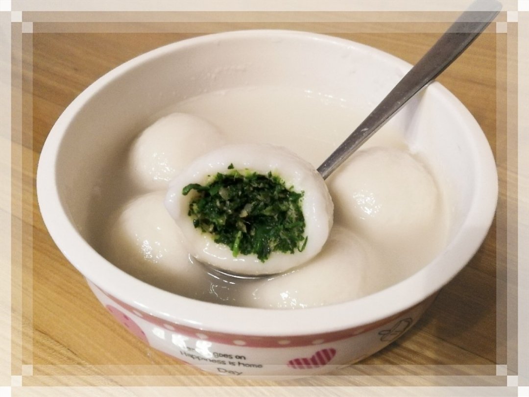 上海本地荠菜肉汤团