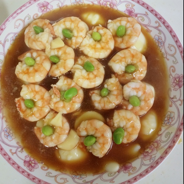 日本豆腐蒸虾仁