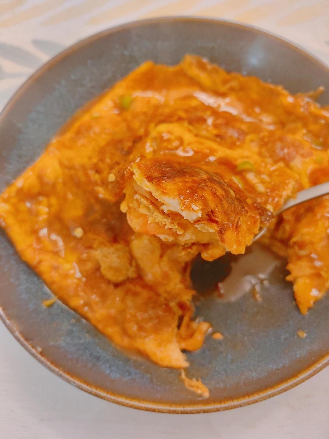 天津传统名菜—锅塌虾仁