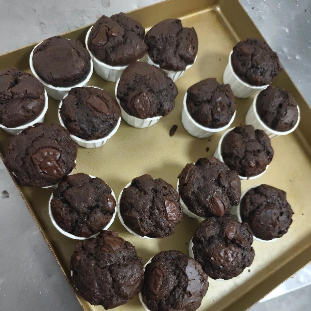 在家做巧克力蘑菇头麦芬蛋糕🍫