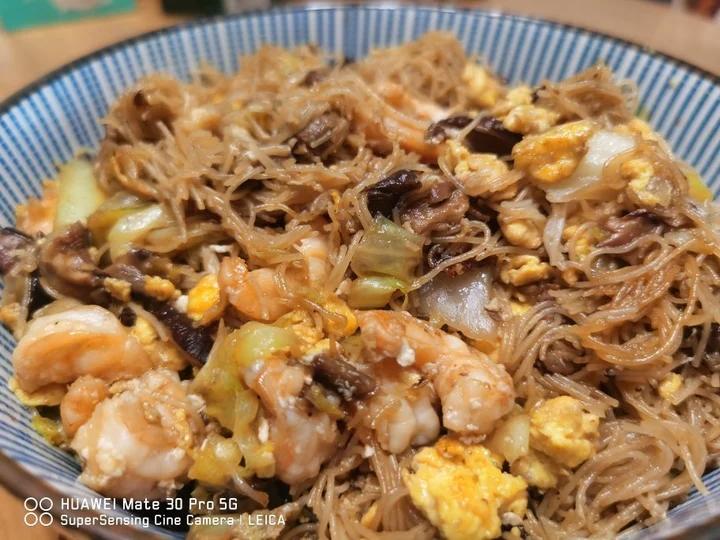 鸡蛋炒米粉，正确泡发干米粉，不碎、不坨、不粘锅、口感Q弹