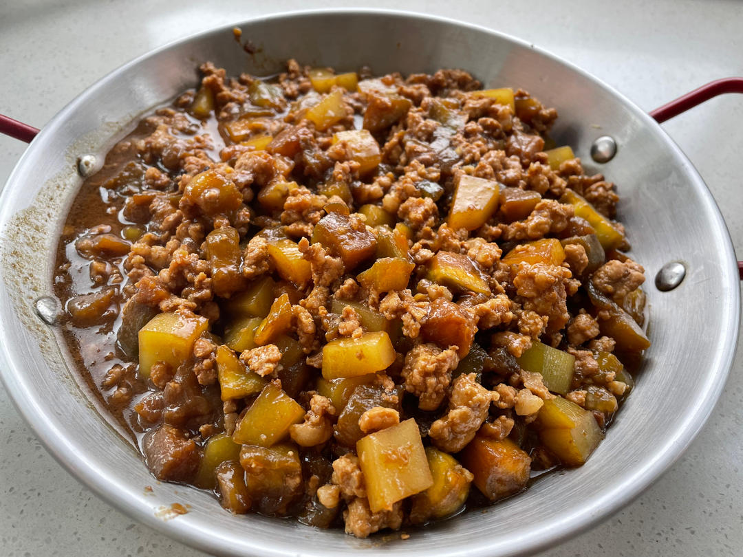 茄丁肉酱打卤面