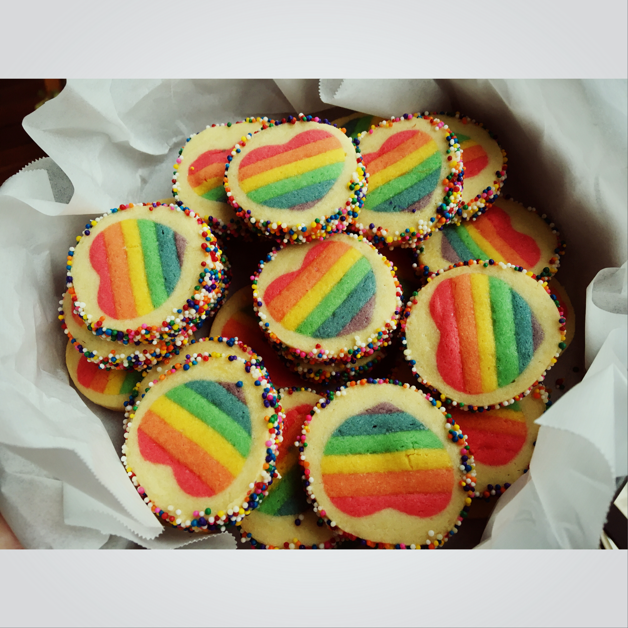 绝对惊呆所有人的彩虹心曲奇（26张超详细图步骤绝对良心）