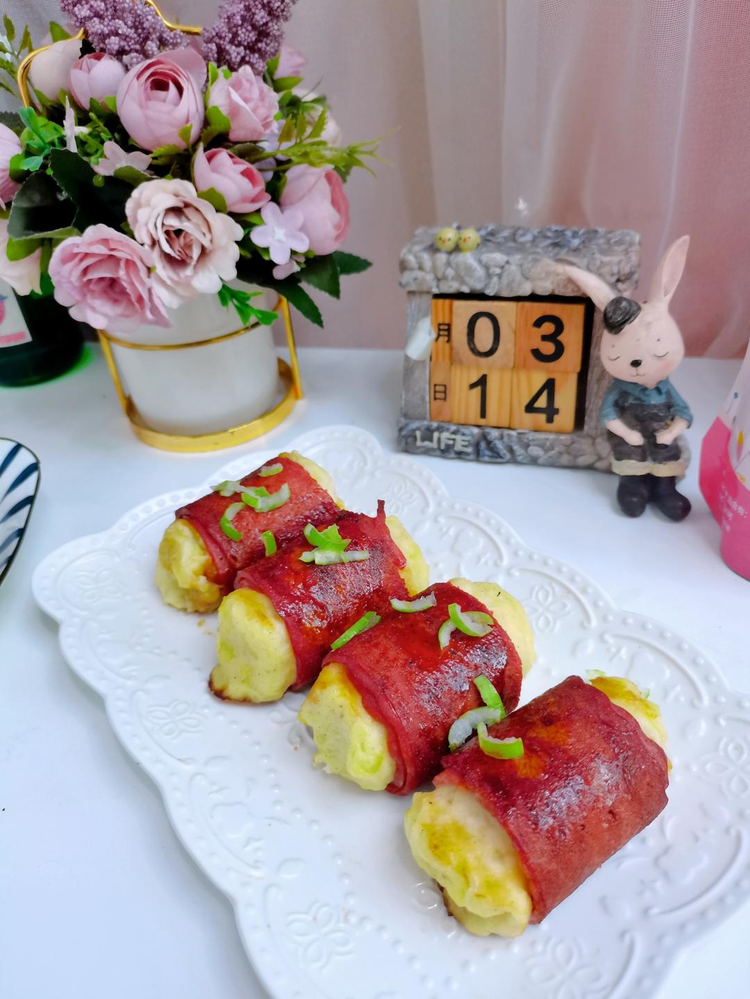 芝士土豆泥培根卷