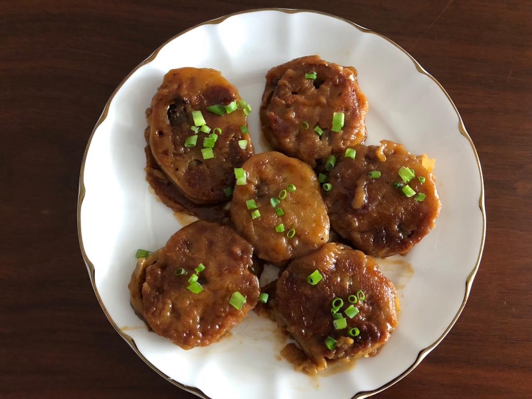 堂妈小厨——秘制酱汁鲜肉藕饼