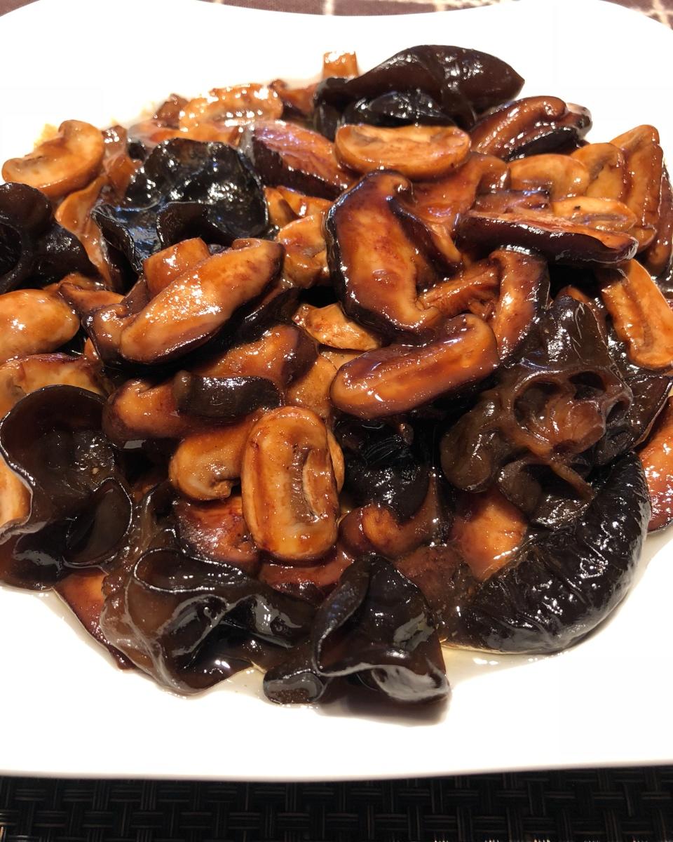 家常炒双菇