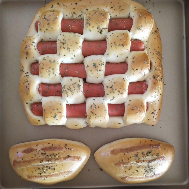 葱香火腿排包（一次发酵）