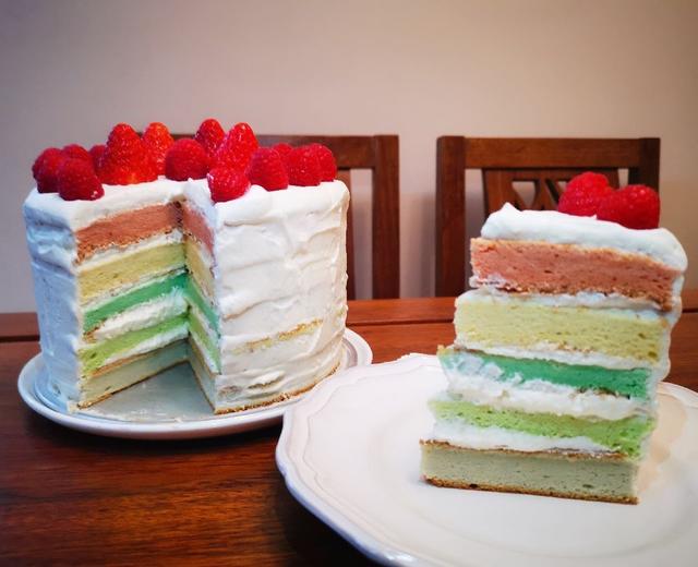 彩虹蛋糕（分蛋海绵体）的做法