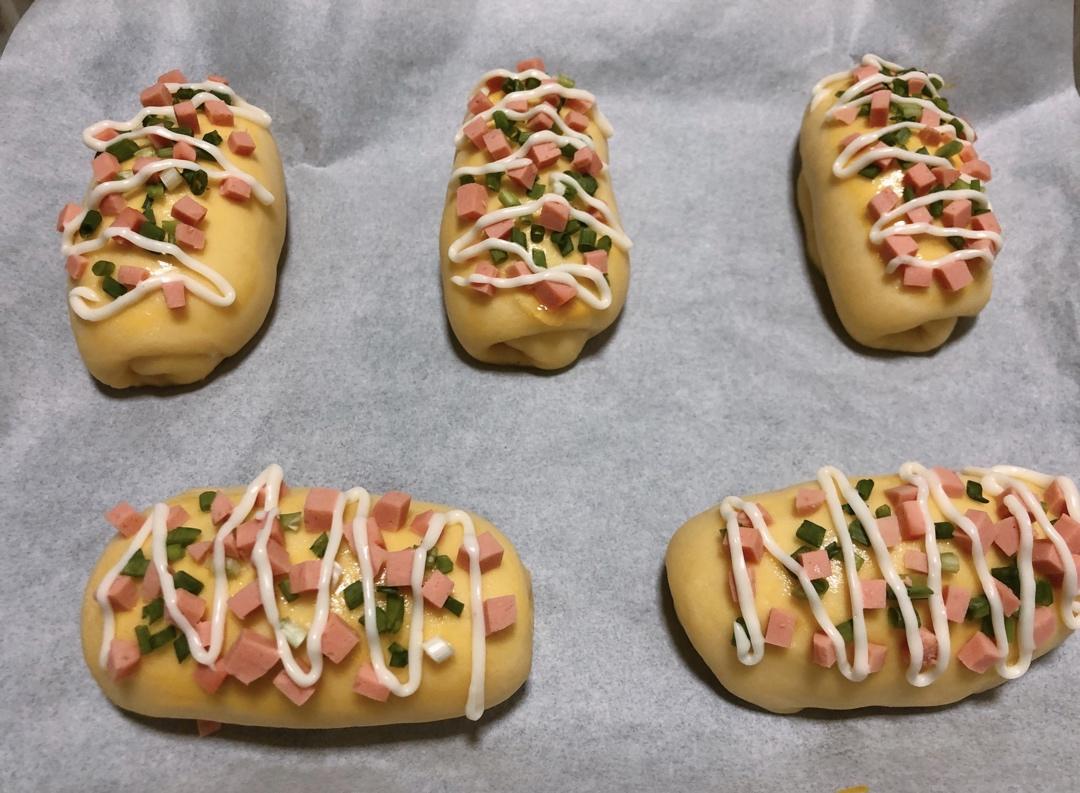 香葱火腿肉松面包