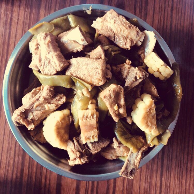 土豆豆角炖排骨