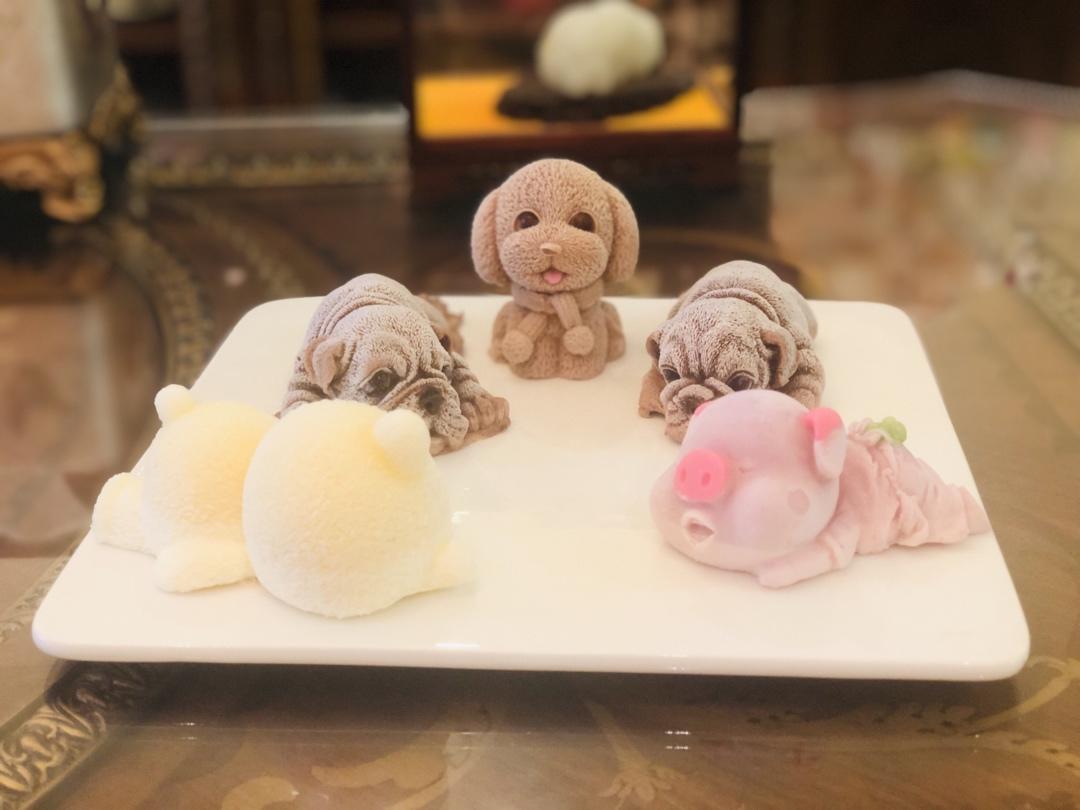 veve_0128做的网红沙皮狗 慕斯狗狗冰淇淋