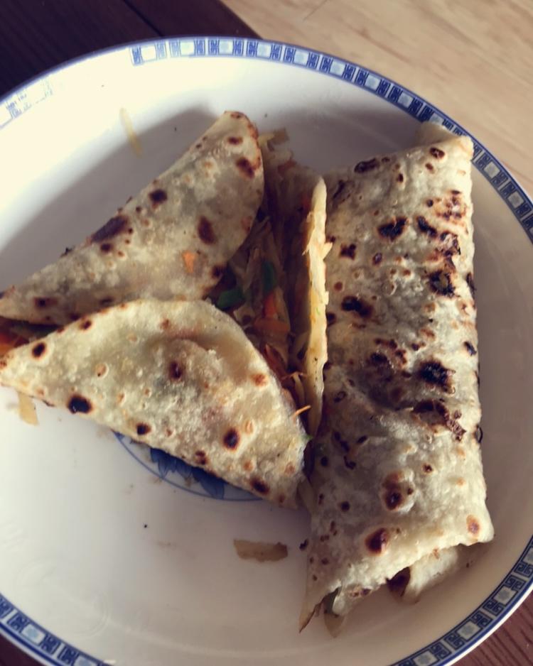 完美早餐“土豆丝卷饼”（附烫面饼的擀制技巧）