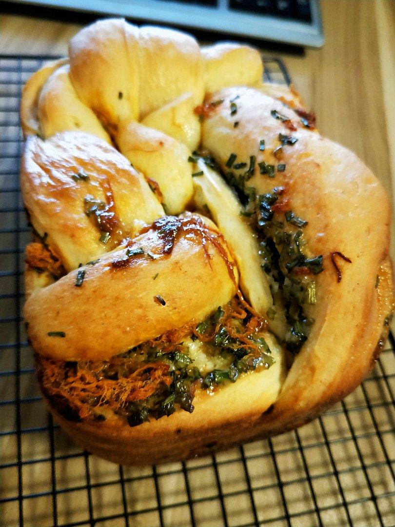 香葱肉松手撕吐司