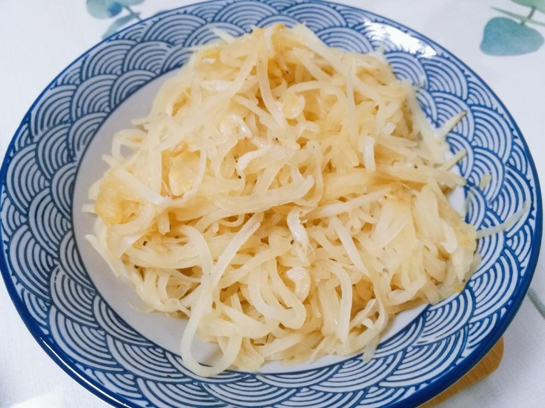 虾米炒白萝卜丝的做法