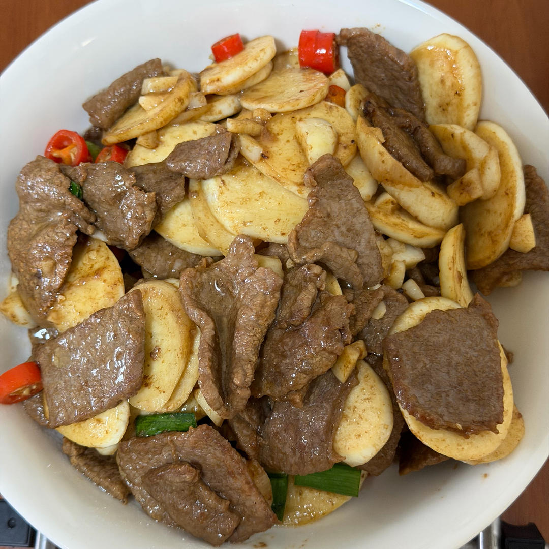 ✅挑战365天晚餐不重样第257天:茭白牛肉‼️