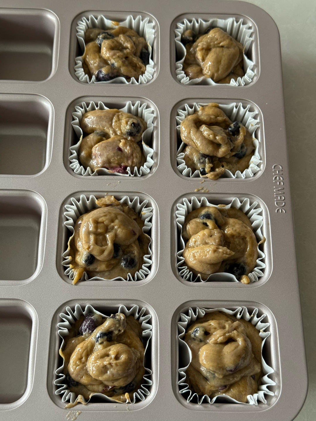 超简单【爆浆蓝莓玛芬蛋糕】