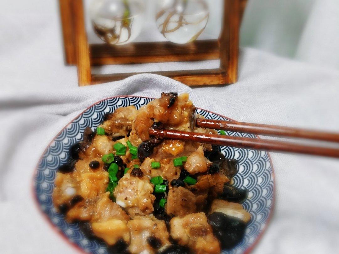 豆豉排骨蒸黑木耳