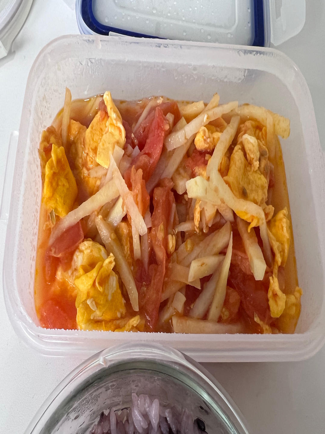 番茄鸡蛋炒土豆丝