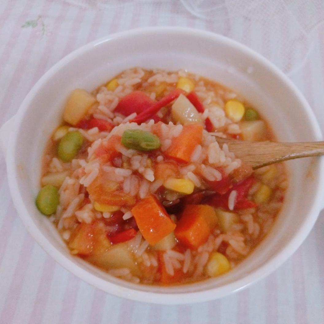 好吃到舔盘的茄汁杂蔬烩饭