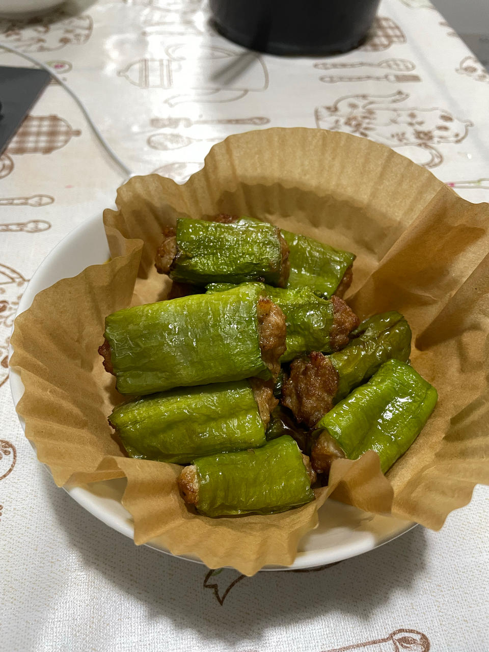 空气炸锅青椒酿肉