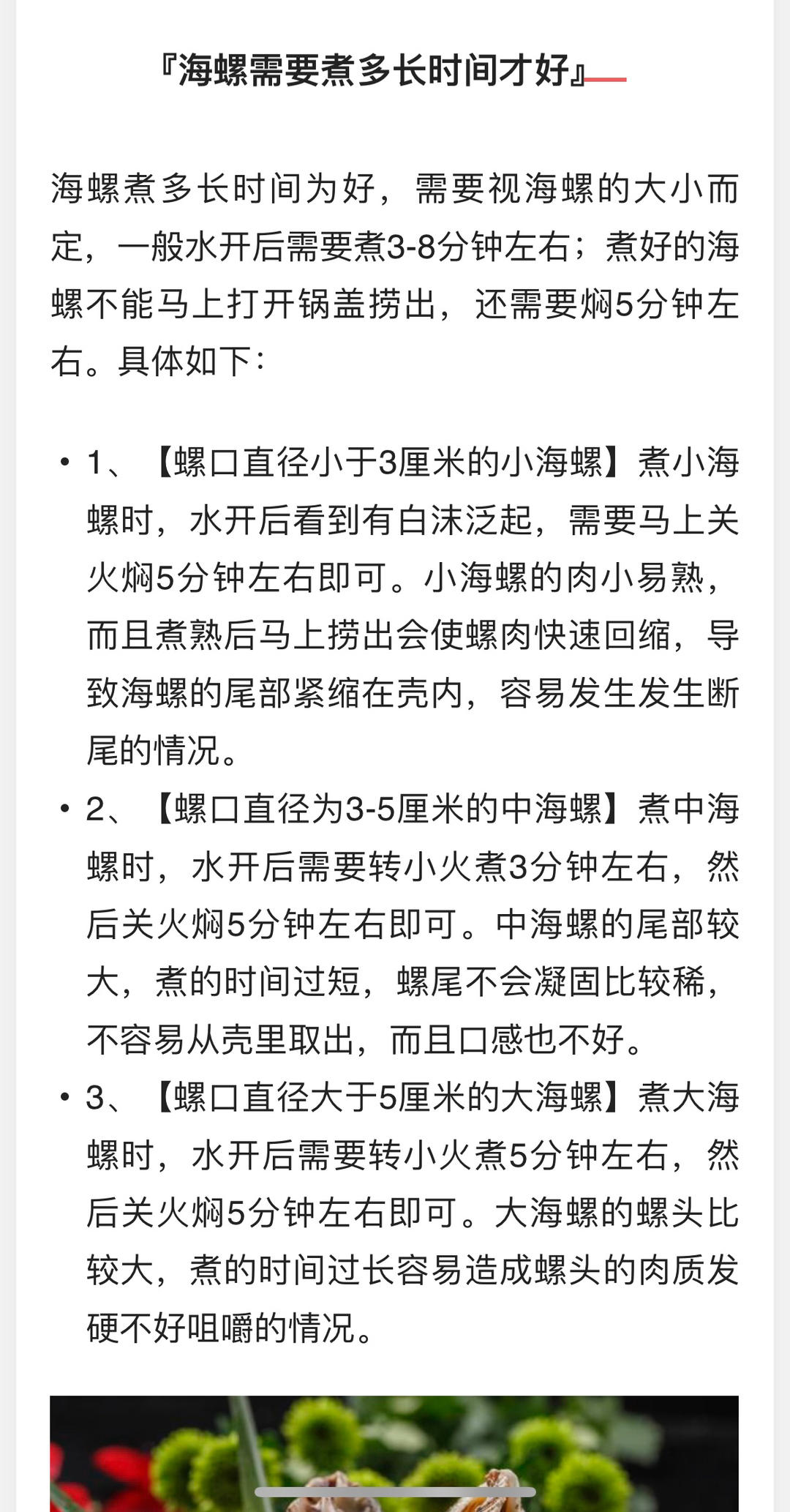 海螺煮的时间