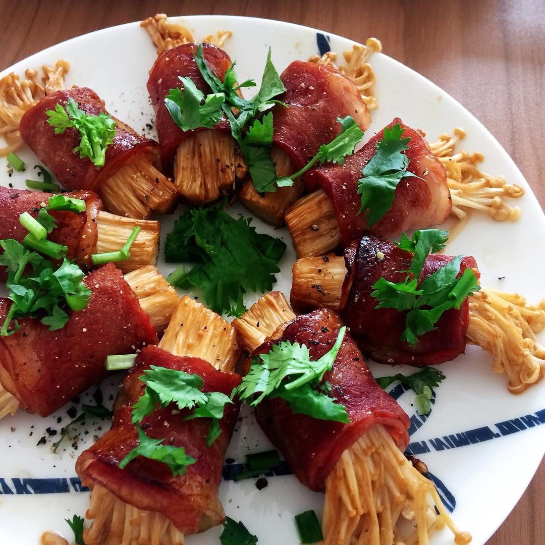 培根金针菇卷（烤箱）