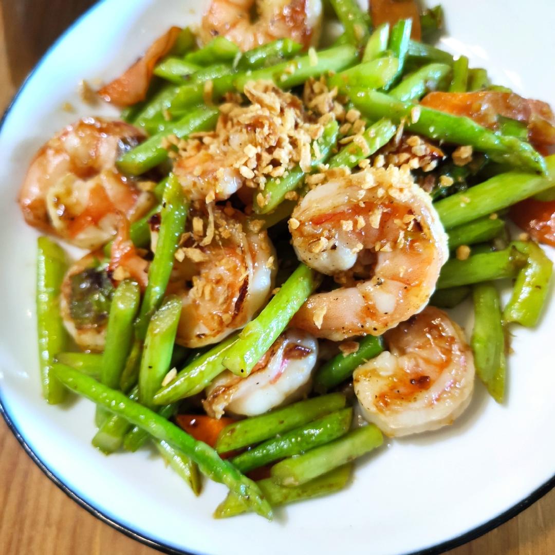 芦笋炒虾仁