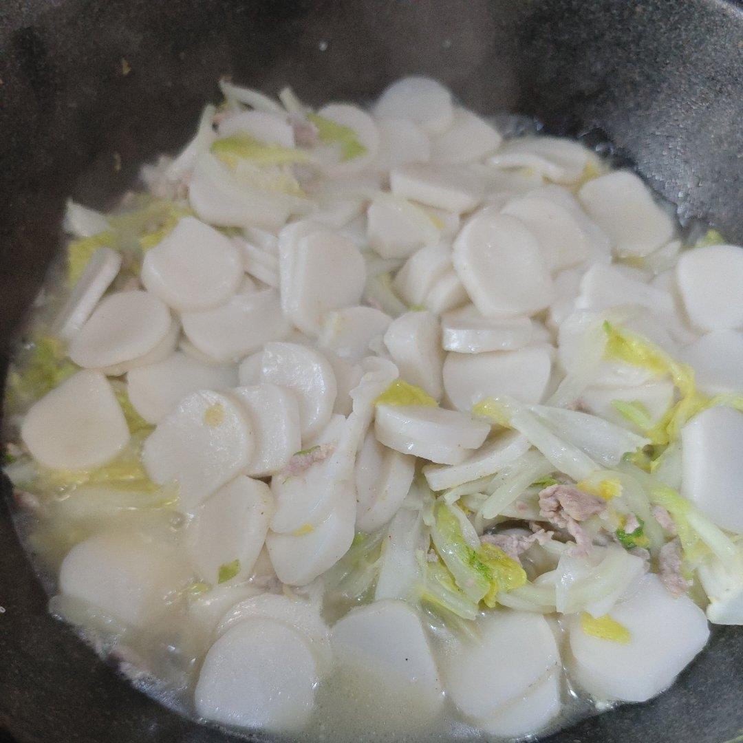 肉丝白菜炒年糕