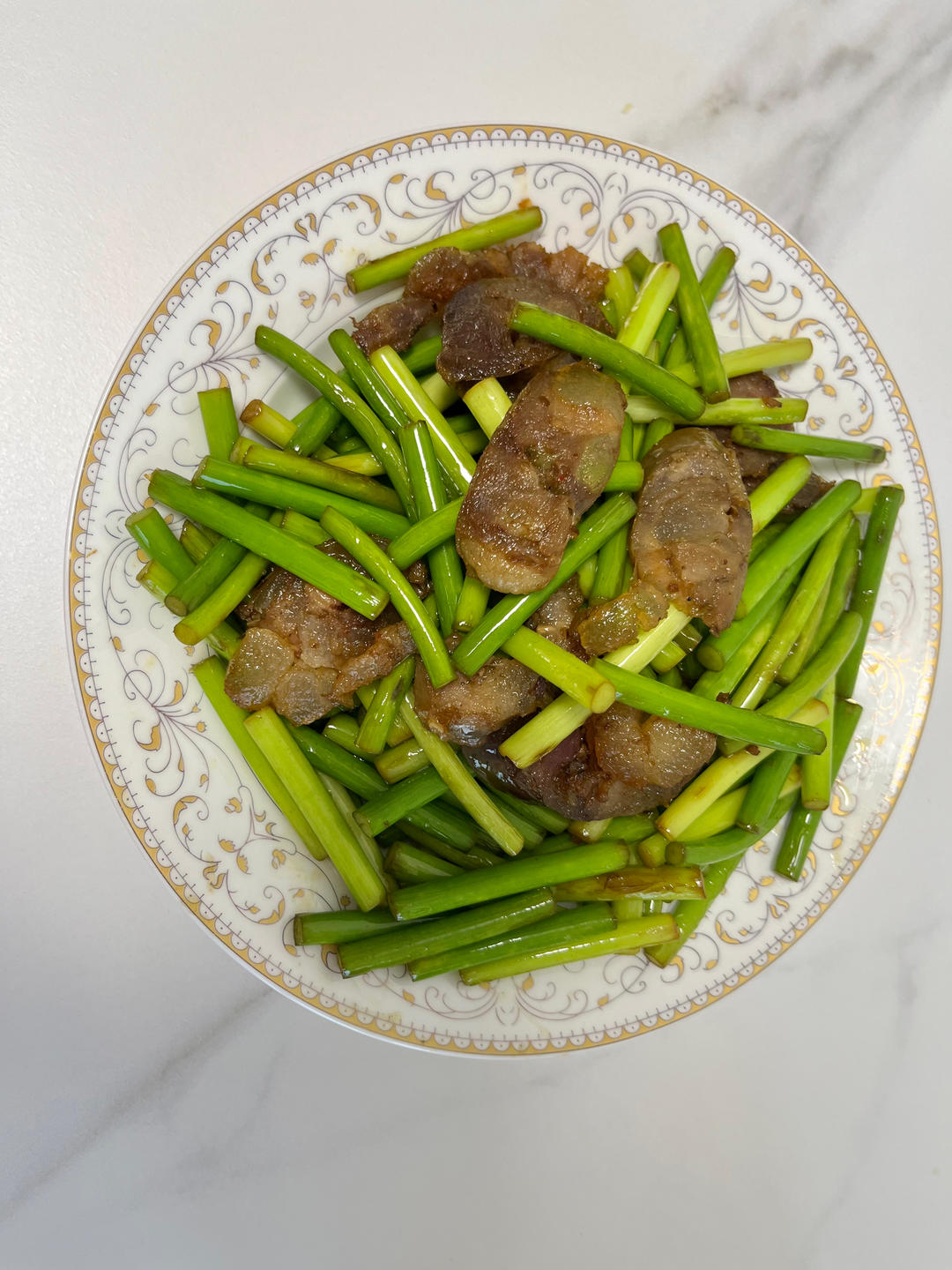 蒜苔炒腊肠