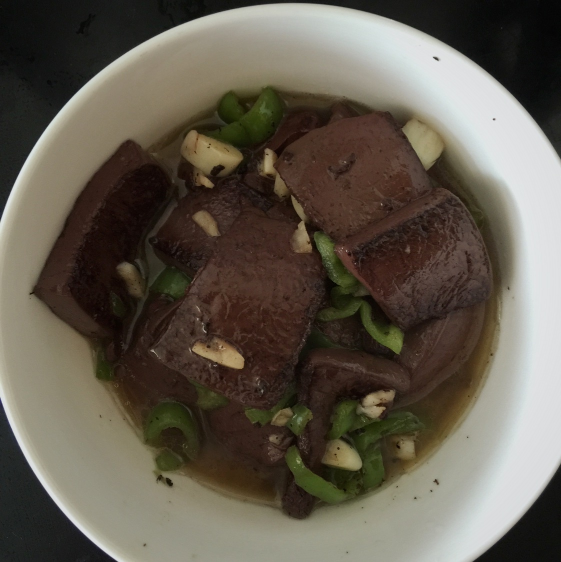 素炒血豆腐