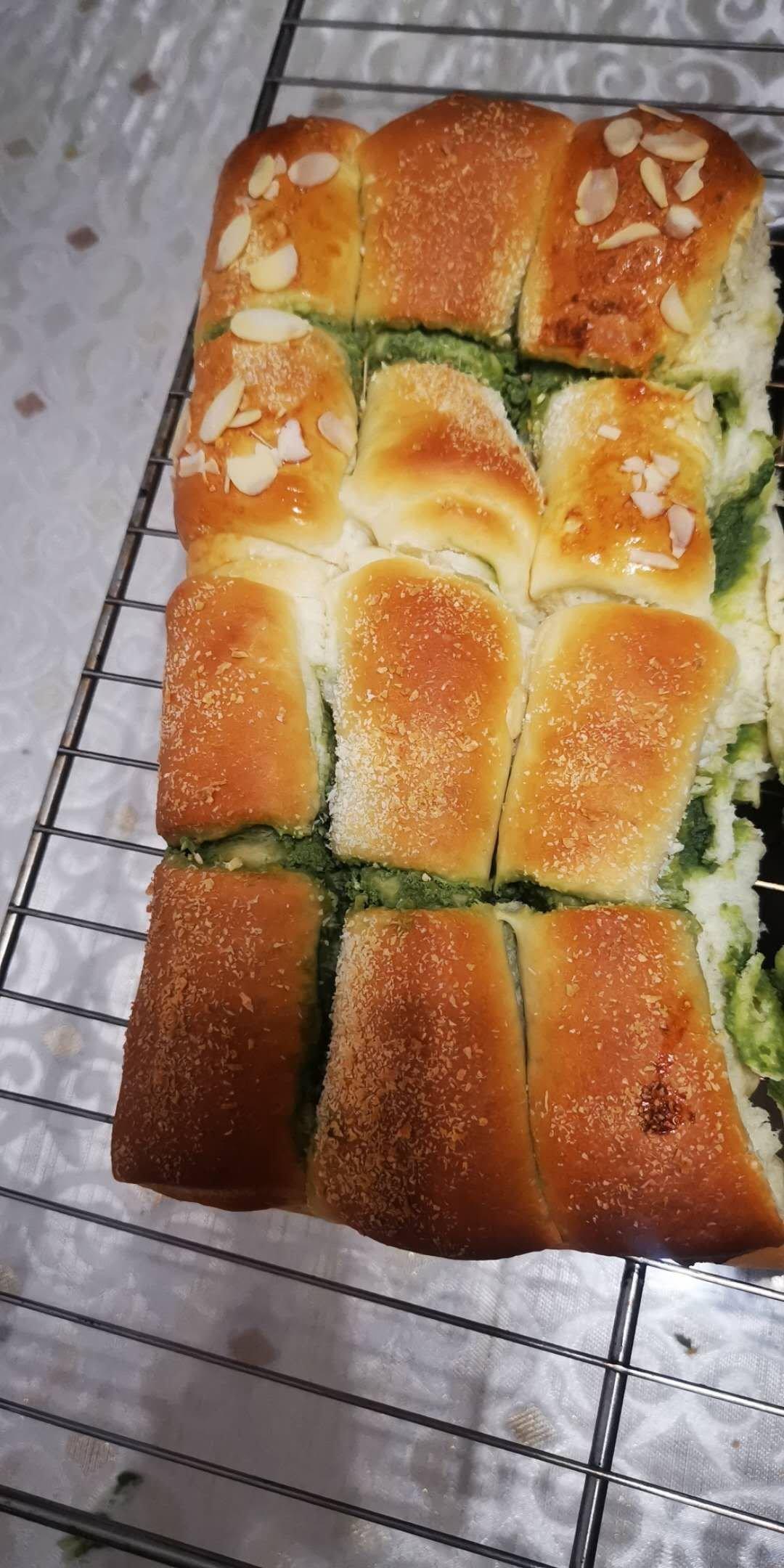 抹茶奶酥小金砖（70%中种吐司）