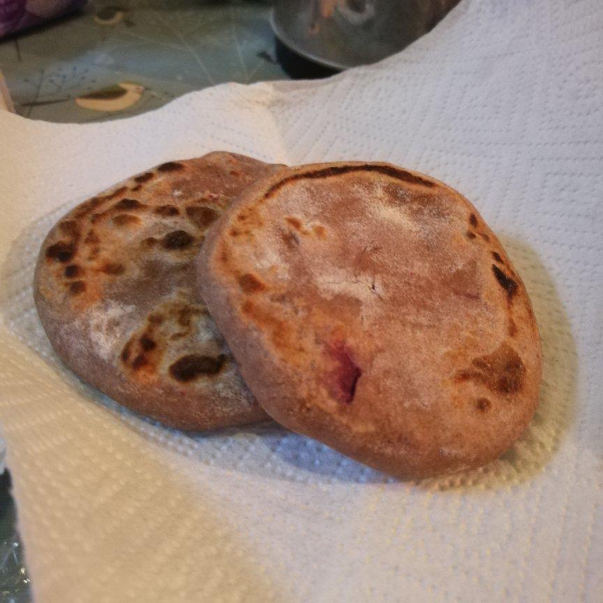 水烫面紫薯饼