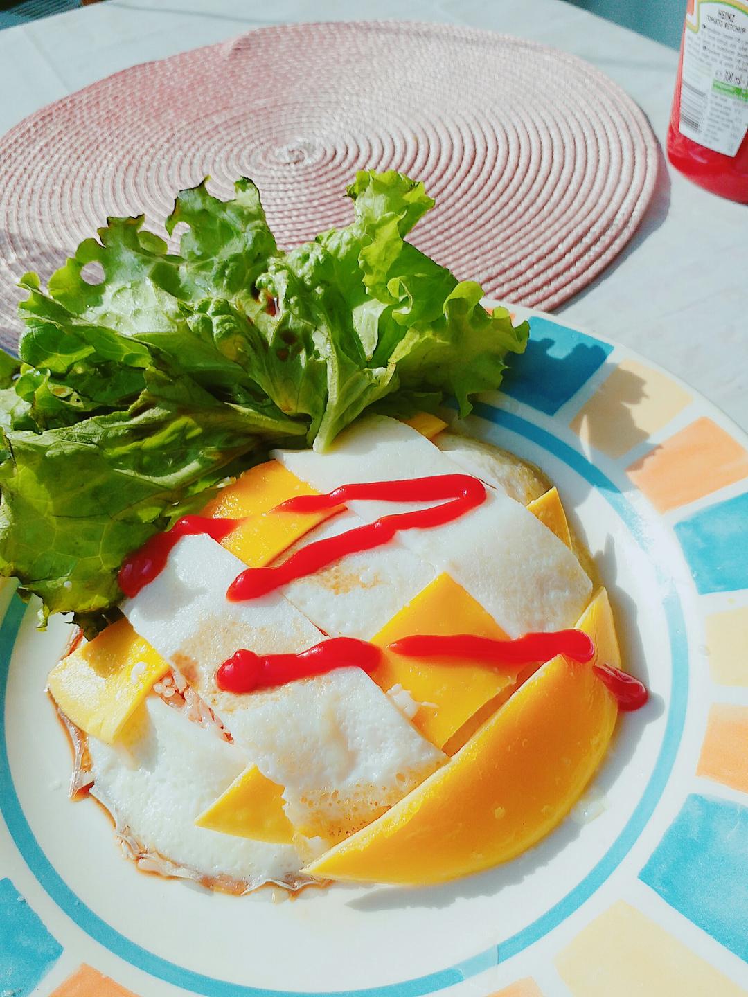 花式格子蛋包饭