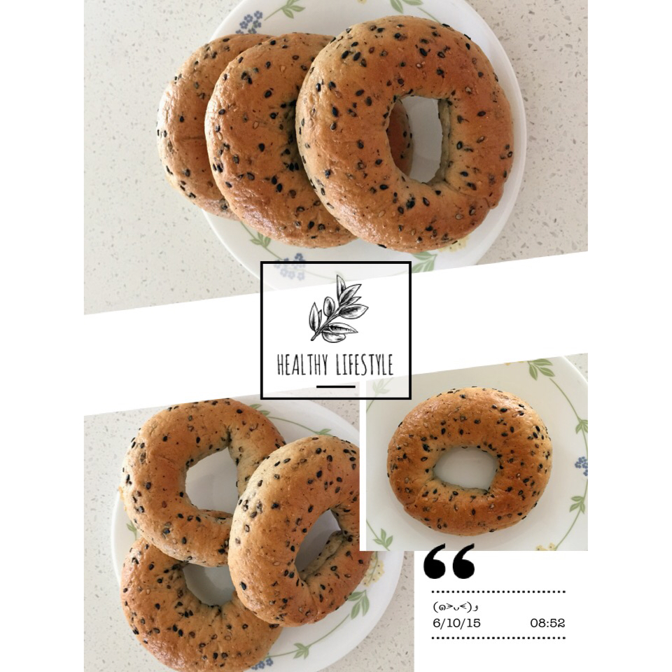 黑芝麻全麦贝果