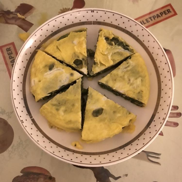 菠菜鸡蛋饼