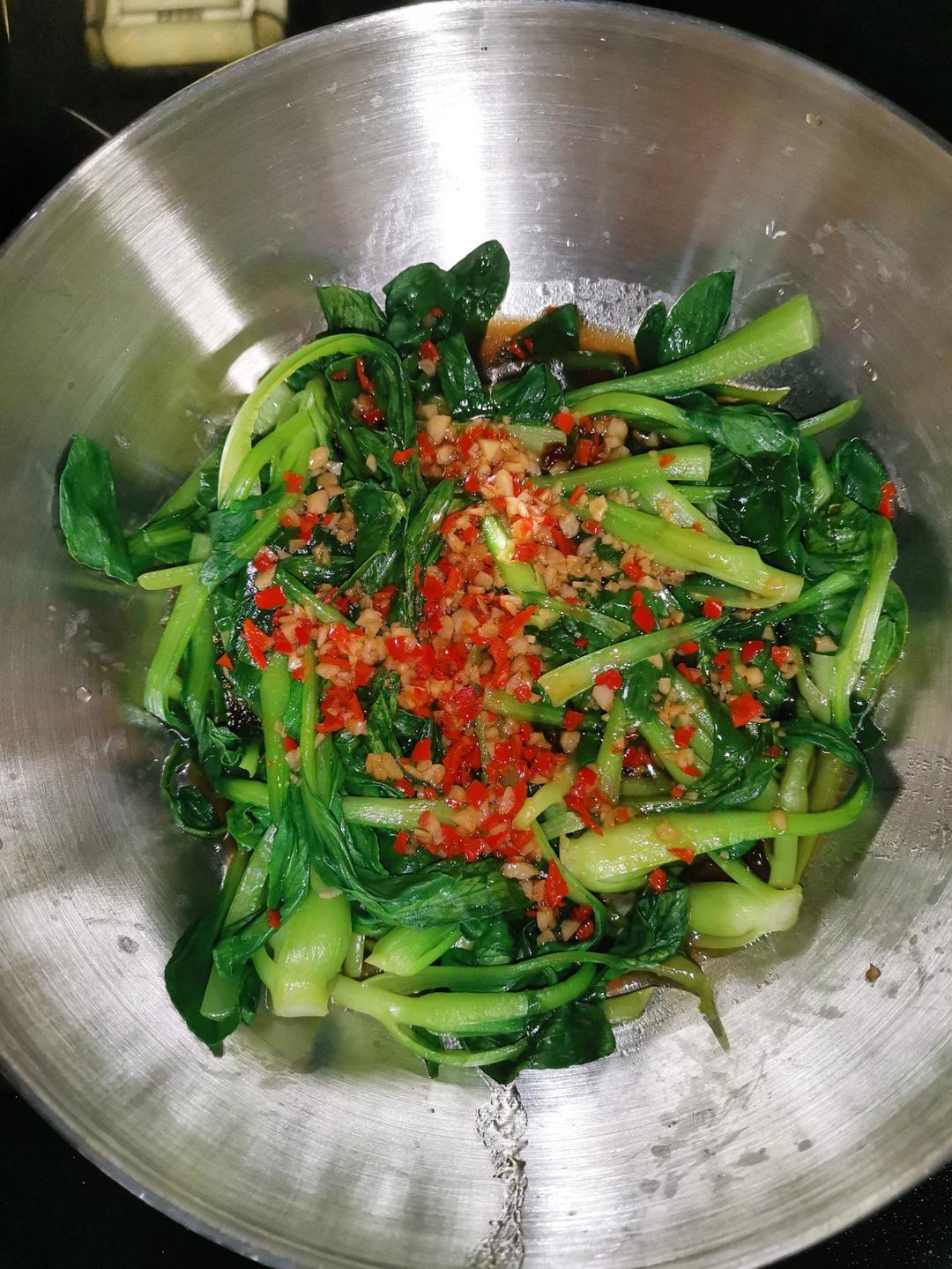 白灼油菜—年夜饭最受欢迎的素菜