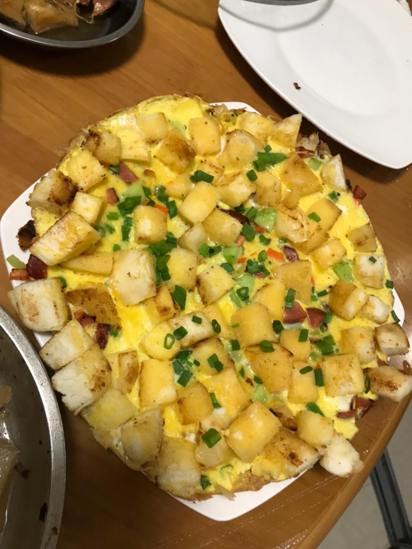 抖音网红～馒头（吐司）鸡蛋饼