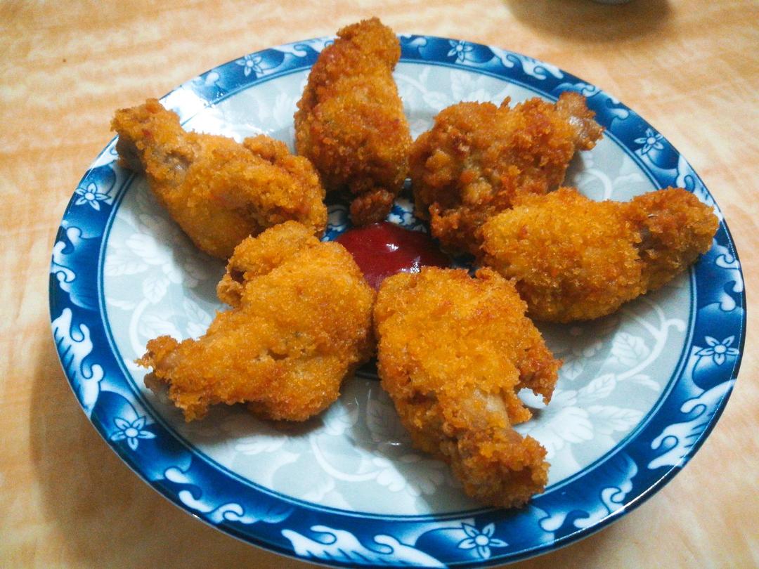 烤鸡翅（面包糠版）