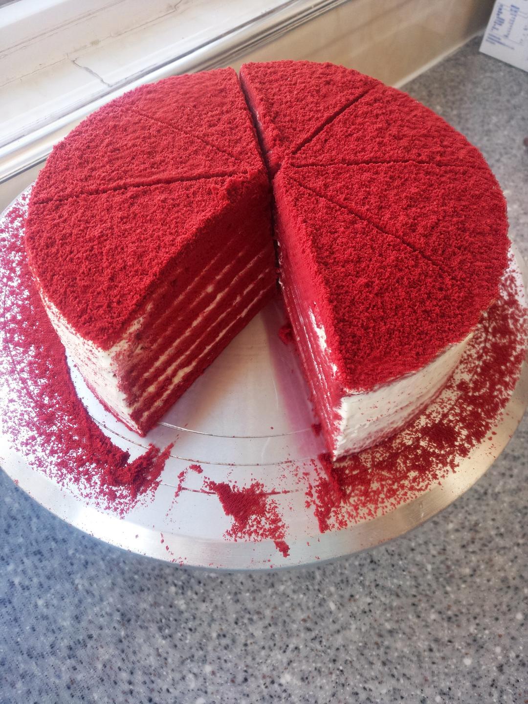 菜鸟美厨娘做的8寸红丝绒蛋糕