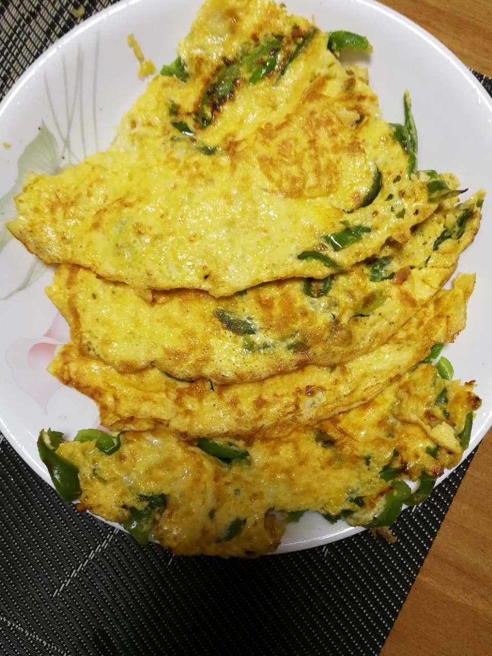 青椒鸡蛋饼