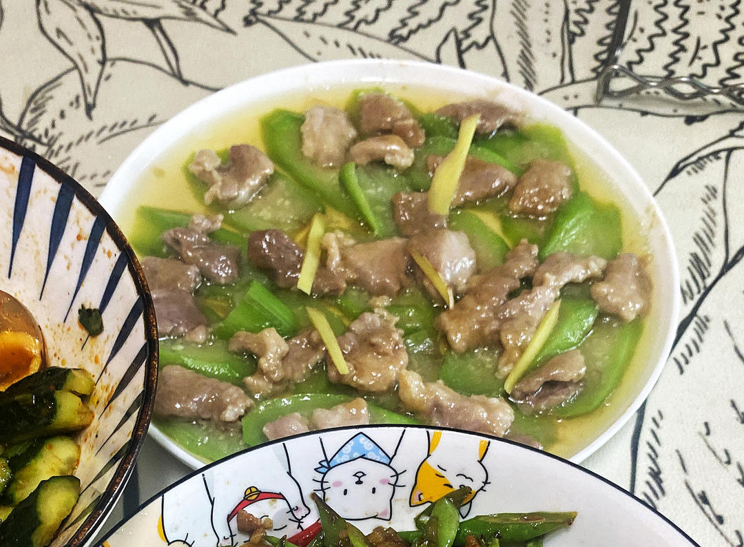 夏日清爽不油腻—丝瓜蒸肉片
