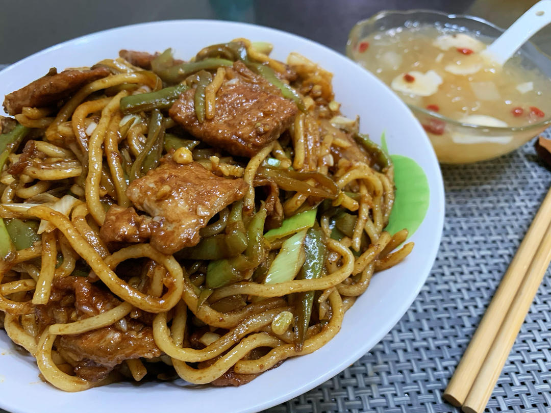 地道老北京扁豆焖面 豆角焖面 太好吃小心吃撑哦