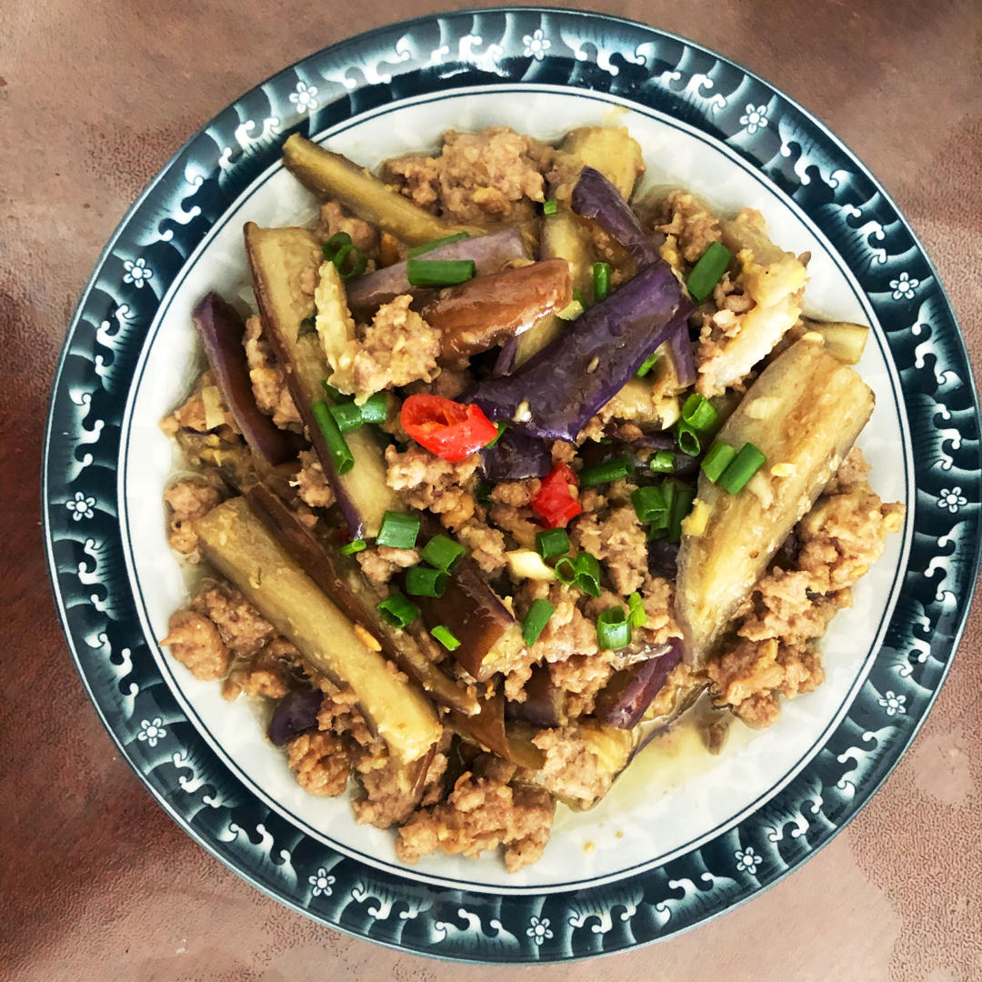 红烧肉沫茄子