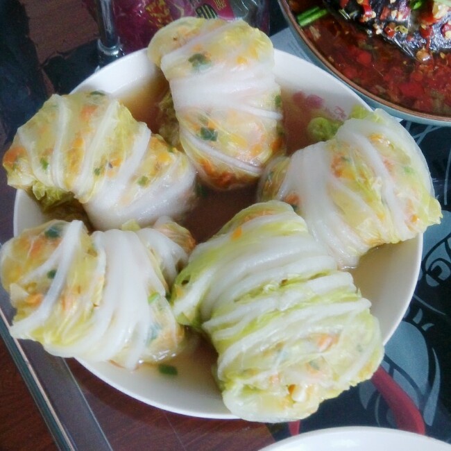 白菜肉糜卷