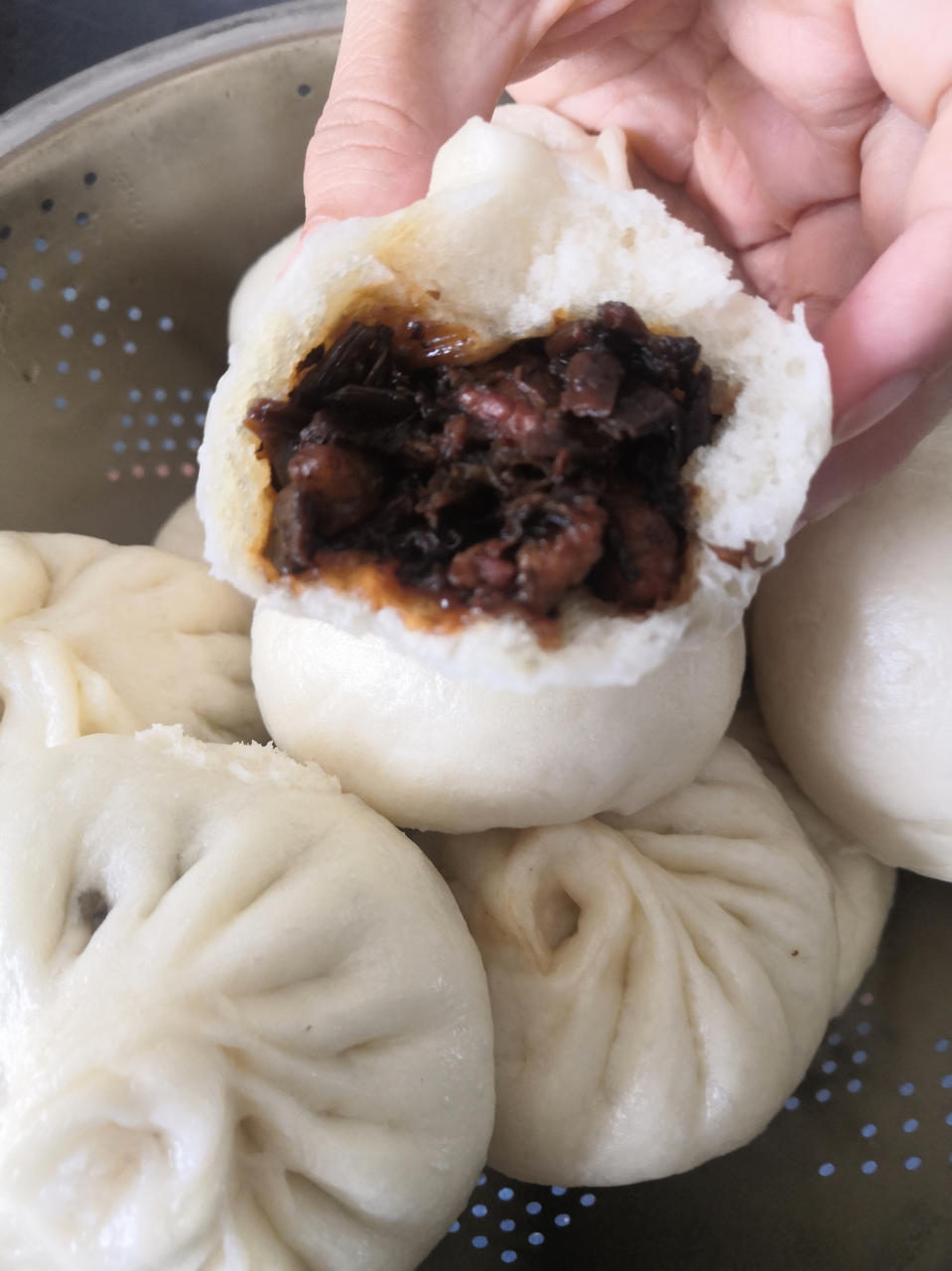 霉干菜肉包(一次发酵)
