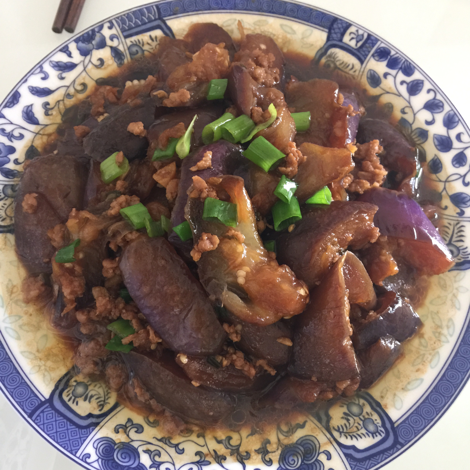 红烧肉末茄子