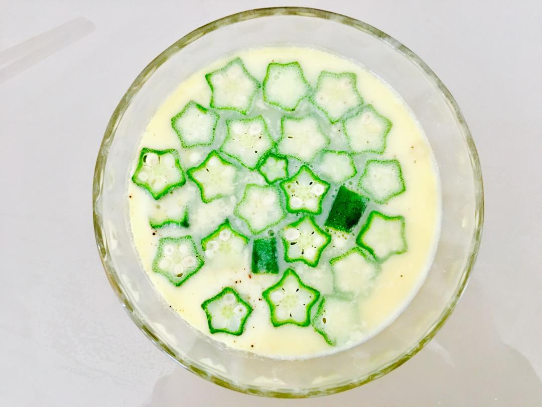 颜值控-做一朵开在碗里的花秋葵蒸水蛋