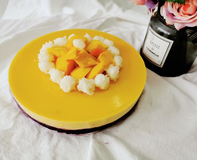 芒果豆腐酸奶镜面慕斯（糖尿病人的生日蛋糕）