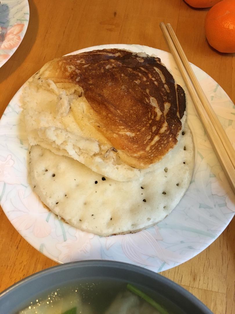 成功之母做的老上海味道淡淡酒酿香的米饭饼